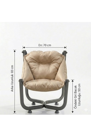 Missidea Standart Elit Relax Cappuccino Koltuk Kahverengi