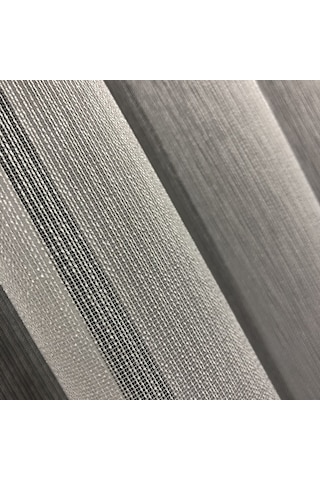 Perdefony Ince Çizgili Modern Düz Tül Perde 3 Farklı Renk Secenek