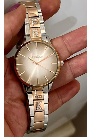 Freelook Fl-64389 Çelik Kordon Ve Kasa 5 Atm Su Geçirmez Kadın Kol Saati Rose Gold