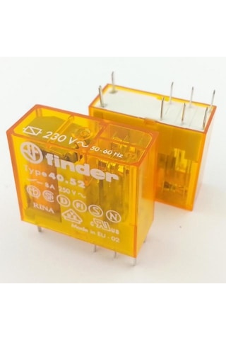 Finder 40.52.8.230.0000 220v 8a Ac 2 Kontak Minyatür Pcb Röle Finder 40.52.8.230.0000 220v 8a Ac 2 Kontak Minyatür Pcb Röle