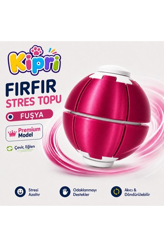 Spinner Ball Rulmanlı Fırfır Stres Topu Bas-çevir 3d Baskı Fidget Oyuncak Fuşya