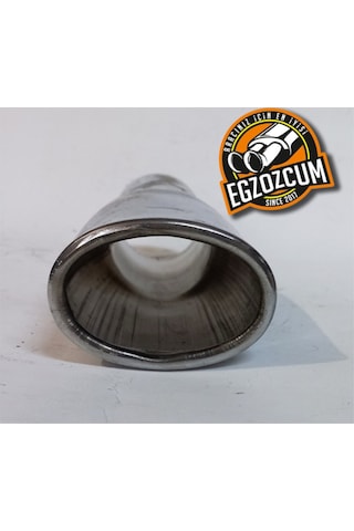 51 Mm Yassı Sessiz Nikelaj Egzoz Eksoz Ucu Tekli