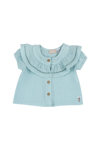 Chicco Kız Bebek Kısa Kollu Gömlek 09102067000000 000051 Yeşil