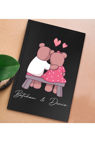 Bk Gift Kişiye Özel Sevgili İsimli Sert Kapaklı Siyah Lastikli Defter , Arkadaşa Hediye, Yeni İş Hediyesi, Doğum Günü Hediyesi-4 Bitmeyen129310 Bk Gift