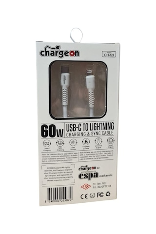 60 W Type-c - Lighting Hızlı Şarj Kablosu 1 Metre