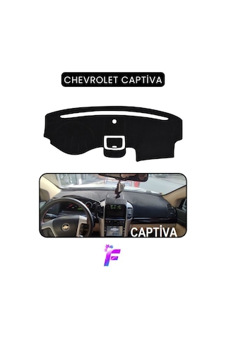 Chevrolet Captiva 2008-2011 Torpido Kılıfı Yansıma Ve Isı Engeller Kolay Montaj Ta24 Siyah