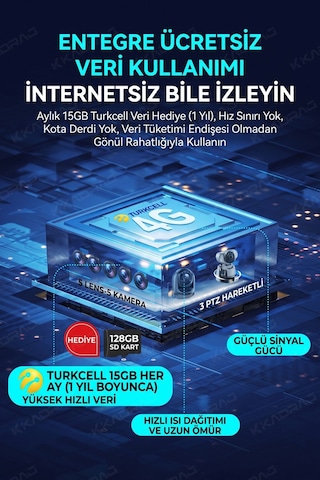 5 Kameralı 4g/e-sım Destekli 18x Zoom Ptz Güneş Enerjili Profesyonel Dış Mekân Güvenlik Kamerası