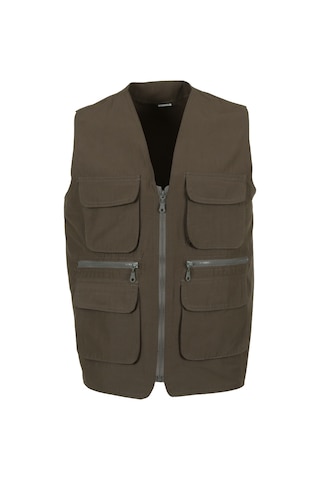 Erkek Haki Renk Keten Yelek Normal Kesim Rar01304 Haki