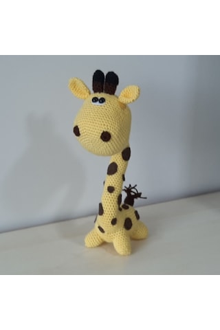 Amigurumi Örgü Oyuncak Zürafaa Sarı 30 Cm