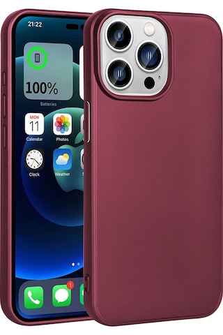 Apple Uyumlu iPhone 15 Pro Max Zore Premier Silikon Kılıf-mürdüm Mürdüm Mürdüm