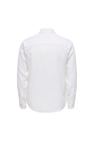 Only & Sons Onslaurence Ls Lınen Blend Shırt Erkek Beyaz Gömlek - 22036239
