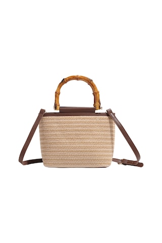 Charhp&kejnt Dokuma Çanta Çok Yönlü Moda Elde Taşınan Omuz Çantası Kahverengi