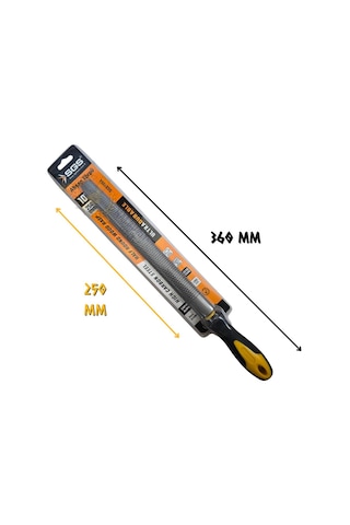 Sgs Saplı Ahşap Törpü Yarım Yuvarlak 10" 250 Mm.