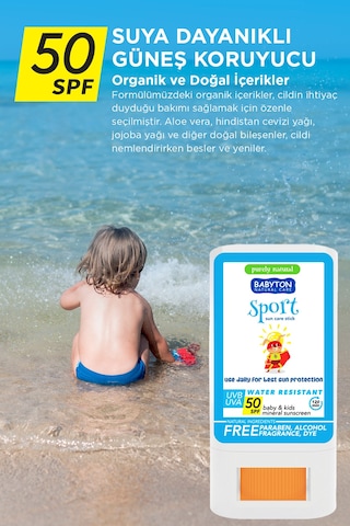 Suya Dayanıklı Doğal Güneş Stick Spf 50