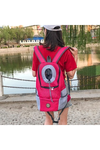 Padalink Küçük Boy Pembe Kedi Köpek Sırt Çantası - Dışarı Çıkarken İçin Havalandırmalı Konforlu Tel Çekerli Tasarım