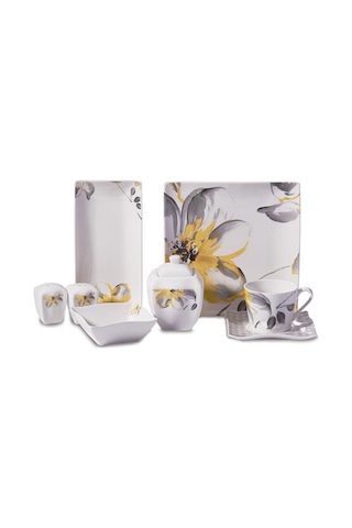 KORKMAZ A8571 LİNK COLL.28 P KAHVALTI TAKIMI(KARE) Çok Renkli