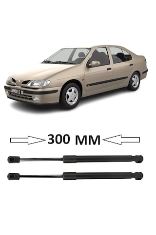 Renault Megane 1 Sedan 1996-2002 Uyumlu Sağ + Sol Takım Bagaj Amortisörü 2 Adet 300mm 7700838612 Bagaj Amortisörü