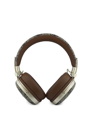 Guess Lisanslı ENC Teknolojili 4G Desen Metal Script Logolu Kulak Üstü Bluetooth 5.4 Kulak Üstü Kulaklık