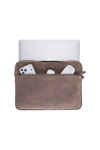 Mist Still Hakiki Süet Deri 15-16 İnç Macbook Uyumlu/laptop Kılıfı Vizon