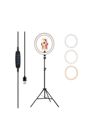 Dymax DX-12 10" Ring Light Sürekli Led Işık + 210 CM Tripod