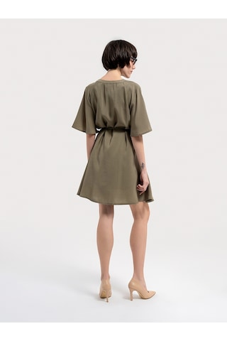 Loose Fit Kadın Elbise Haki