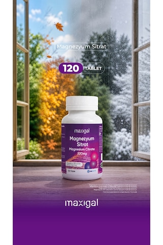 Maxigal Magnezyum Sitrat 120 Tablet