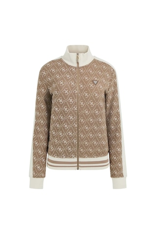 Kadın Rhombus Aktif Sweatshirt - Bej Çok Renkli