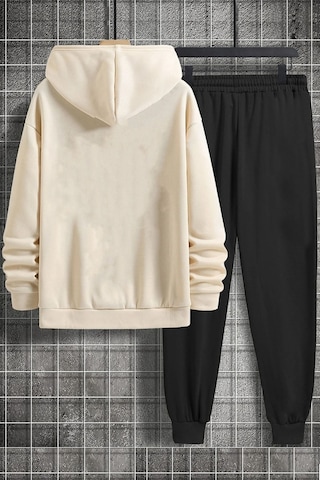 Spooky Baskılı Eşofman Takımı Bej