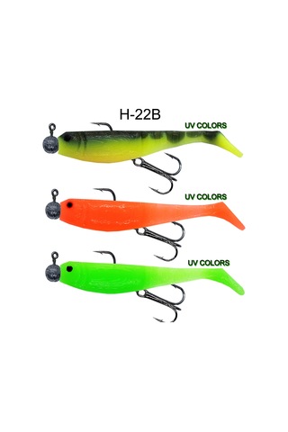 Hergele Sandeel 65mm Silikon Balık Jighead Ve İğneli 3 Lü Paket