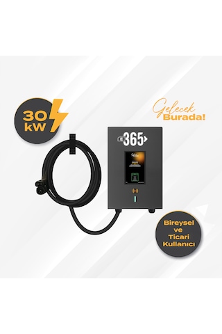 E 365 Dc Duvar Tip 8 İnç Ekranlı Mıd Sayaçlı Tek Kablolu Rfıd 30kw Şarj İstasyonu Bireysel Ve Ticari Kullanıcı 30 kW