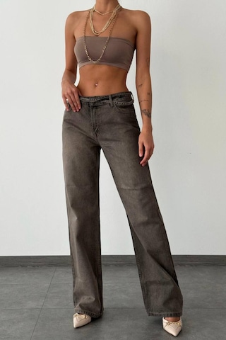Lacarino 7620 Relax Fit Kadın Jean Pantolon Kahve Tint