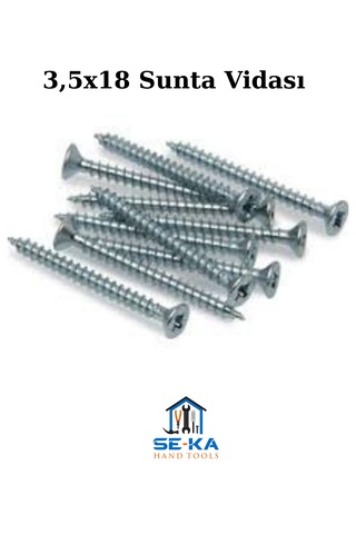 3,5x18 Sunta Vidası 400 Adet, Çinko Kaplama, Dayanıklı Ve Korozyon Dirençli 3.5 x 18 MM