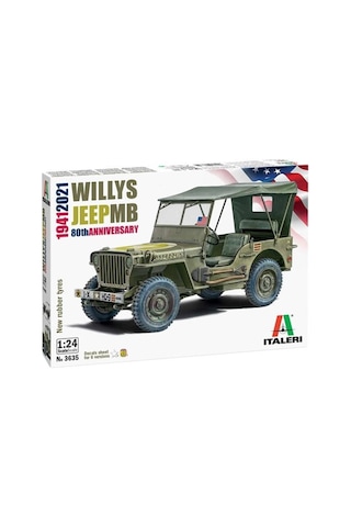 Italeri 3635s 1/24 Ölçek, Jeep Willys Mb, Plastik Model Kiti-51175