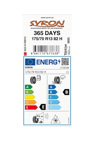 Syron 365 175/70 R13 82H S033 Kış Lastiği  2026