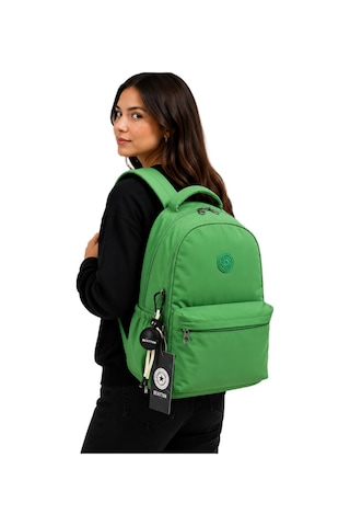 Yeşil Unisex Okul Çantası Su Geçirmez Kumaş Unisex Okul Sırt Çantası 2200 Mint Yeşili