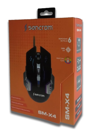 Sencrom Sm-x4 Siyah 2400 Dpı Oyuncu Mouse SM-X4