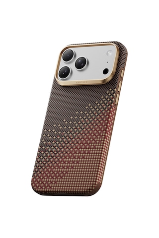 Apple iPhone Uyumlu 18 Pro Kılıf M-safe Özellikli Raptic Aramid Dual Ultra Serenity Serisi Karbon Kahverengi