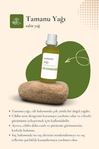Sabunal Tamanu Yağı 50 ML Soğuk Sıkım Cilt Ve Saç Bakım Yağı