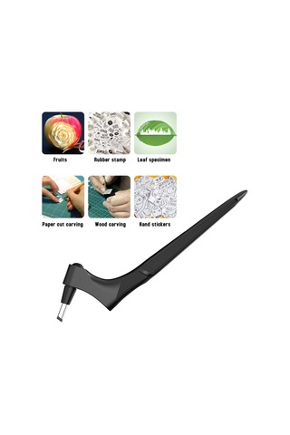 Leezsing 3'lü Uçlu 15 /30 /45 Çelik El Kesici Oymacı Bıçak Seti - Sarı, 360 Döner, Hassas Kâğıt Kesimi Sarı