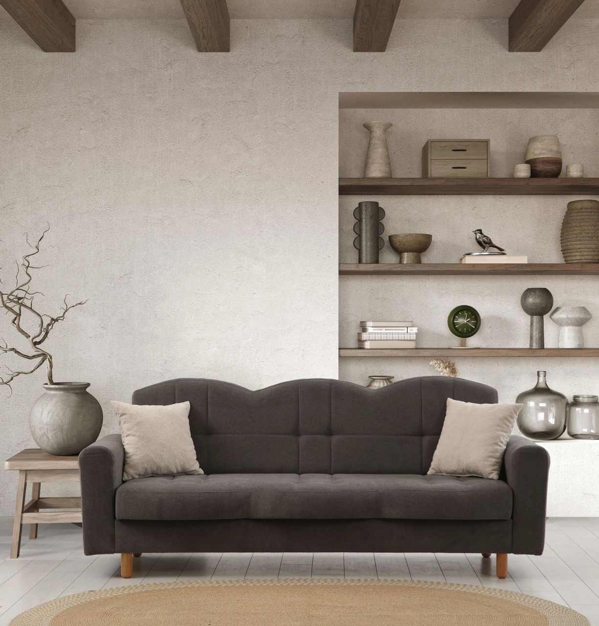 Lotus 3'lü Koltuk Coco13 Antrasit