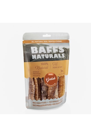 Baffs Naturals Kuzu Gırtlak Doğal Çiğnemelik Köpek Ödül Maması 100 G