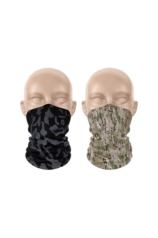 Dair Kamuflaj Desenli 2'li Set Boyunluk Bandana Outdoor Balaklava Yüz Maskesi Kafa Bandı