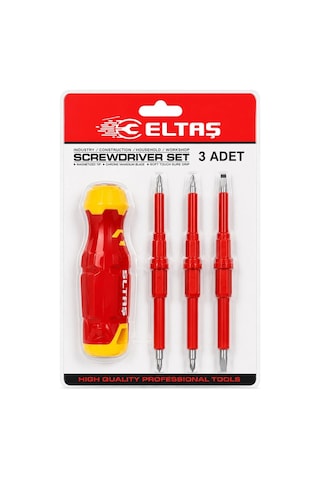 Ers 3pcs - Çift Taraflı Uç 3mm-5mm-6mm Ergonomik Sap Elektrikli Tornavida Seti Lrd-144
