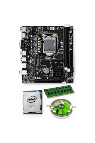 J-tech İ7 2600 8gb Ram Fan H61 Bundle Anakart Komple Set H61.i78gb