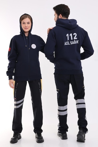 112 Acil Sağlık Kapşonlu Hırka-7469