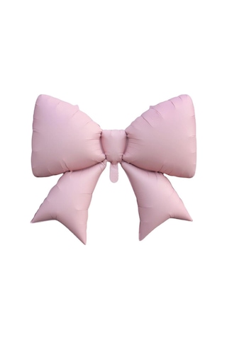 Pembe Kurdele Fiyonk Folyo Balon 98x75 Cm Pembe