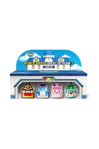 Polı Mrt-760 Robocar Poli Nessiworld Kasabanın Kurtarma Araçları 4lü Set Mavi