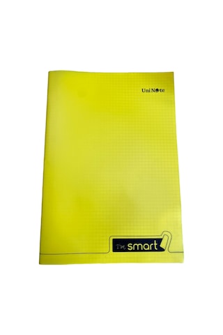 Uninote I'm Smart Kareli Defter Sarı Kapak A4 Okul Defteri