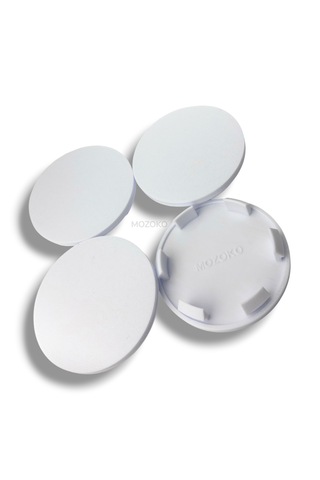 4'lü Set 75 Mm Dış Çap 70 Mm İç Çap Beyaz Logosuz Jant Göbeği Kapağı