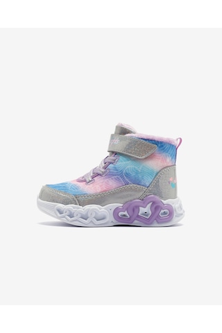 Skechers İnfinite Heart Lights - Lovin Hearts Küçük Kız Çocuk Gri Işıklı Bot 303054n Smlt Gri
